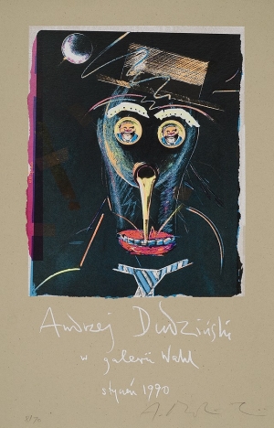 Andrzej Dudziński, PLAKAT ANDRZEJ DUDZIńSKI W GALERII WAHL, 1990 