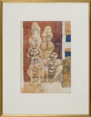Jan Lebenstein, SUR LES MARCHES ROUGES, 1965