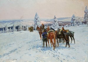 Leonard Wintorowski (Winterowski), UŁANI NA PATROLU, 1921