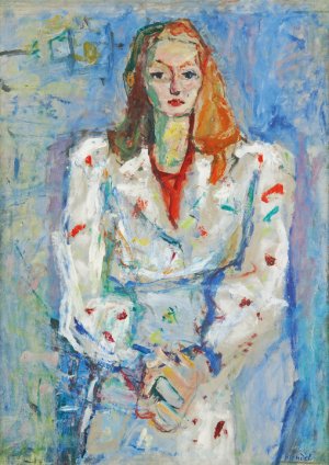 Aleksander (Sasza, André) Blonder (Blondel), PORTRET KOBIETY - SIMONE JULIENNE, 1946