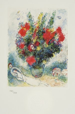 Marc Chagall, KOMPOZYCJA Z KWIATAMI