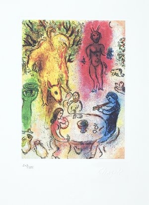 Marc Chagall, UCZTA PANA, Z CYKLU DAFNIS I CHLOE, 1957-1961