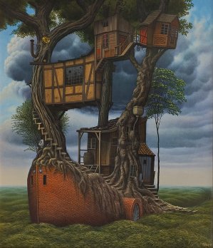 Jacek Yerka, SZTORMY BIAŁOBRZESKIE, 1997