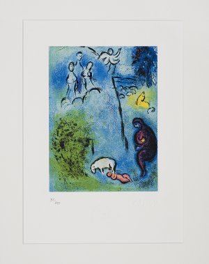 Marc Chagall, ODNALEZIENIE CHLOE PRZEZ DRIASA, 1961