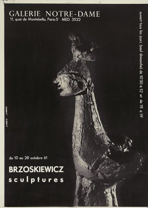 Roman Opałka, PLAKAT WYSTAWY: BRZOSKIEWICZ. SCULPTURES, 1961