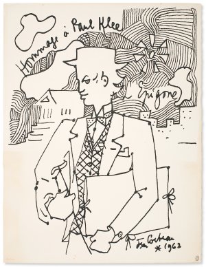 Jean  Cocteau , HOMMAGE A PAUL KLEE, 1962