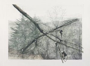 Piotr Ciesielski , EPITAFIUM II, 1981, akwaforta, akwatinta, papier Piotr Ciesielski , EPITAFIUM II, 1981