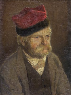 Władysław Skoczylas, PORTRET WETERANA, OK. 1905-1910