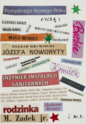 Wisława  Szymborska , KARTKA NOWOROCZNA