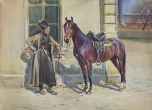 Marian (Mariusz) Adamczewski, CZERKIES Z KONIEM, 1914