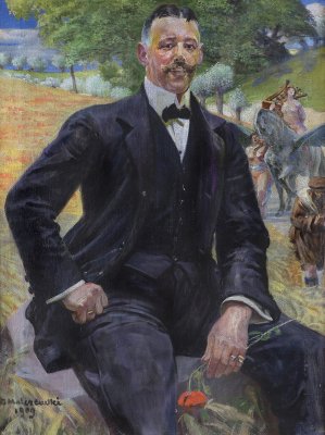 Jacek Malczewski, PORTRET MĘŻCZYZNY Z CZERWONYM MAKIEM, 1909