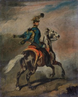 Piotr Michałowski, BŁĘKITNY HUZAR, HUZAR AUSTRIACKI NA KONIU, 1836