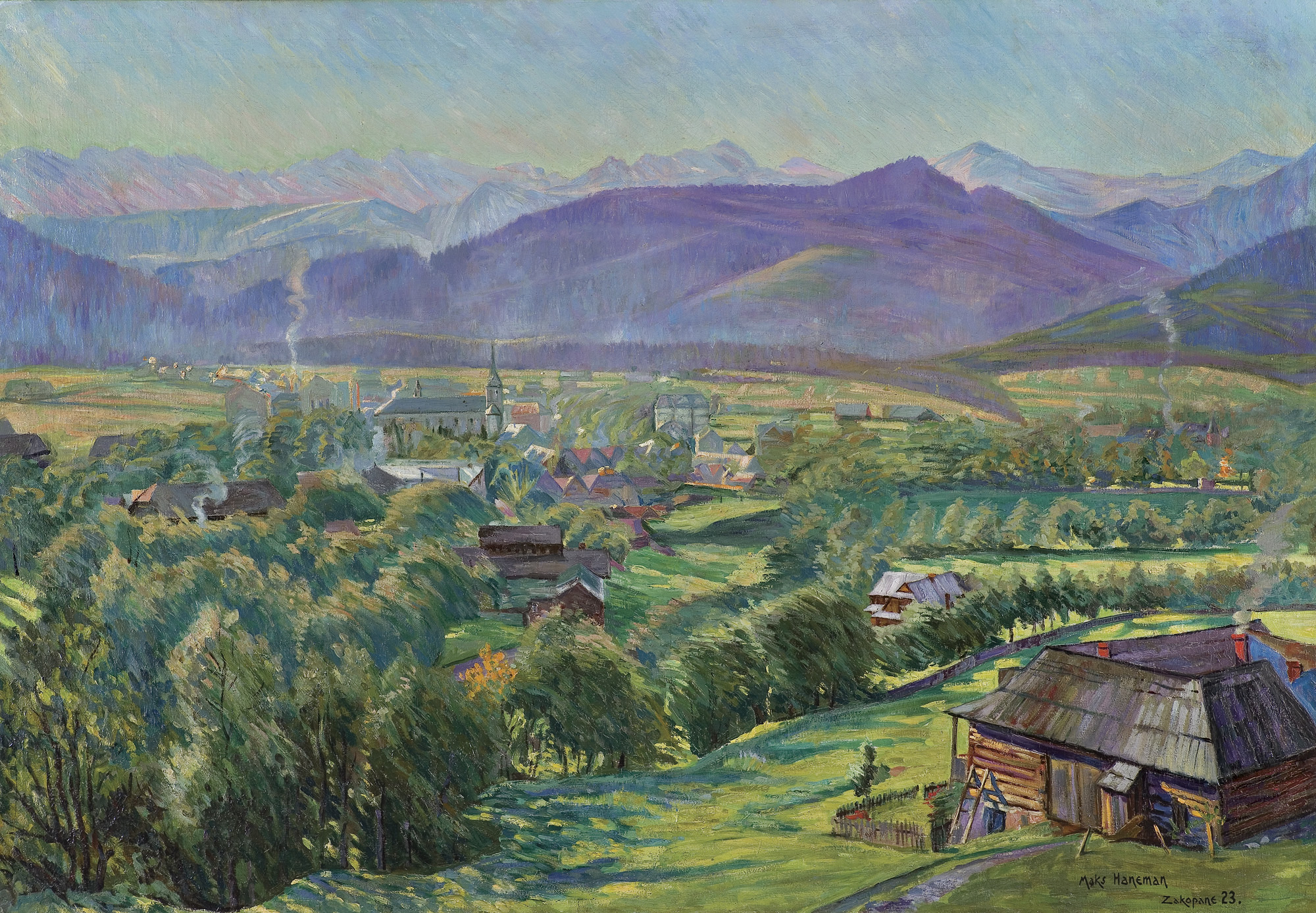 Maks  Haneman , WIDOK ZAKOPANEGO, 1923