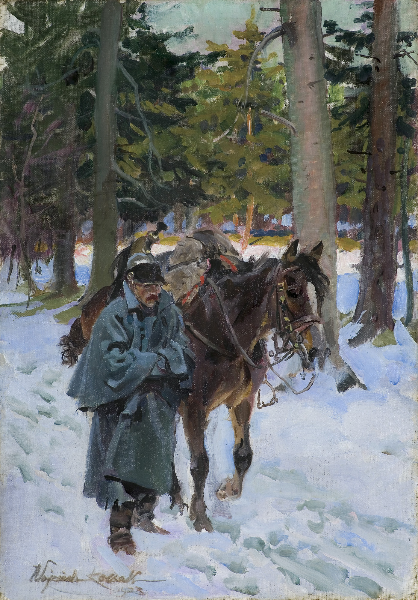 Wojciech Kossak, W DRODZE DO DOMU, 1923