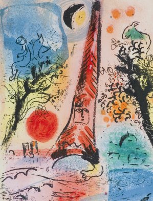Marc Chagall, WIZJA PARYŻA, OK. 1960