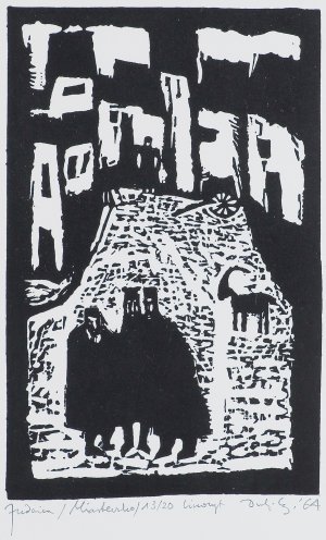 Jerzy Duda Gracz, MIASTECZKO Z CYKLU “JUDAICA”, 1964
