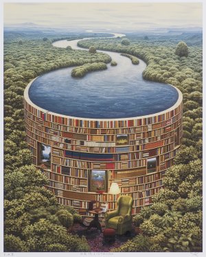 Jacek Yerka, DLA POWODZIAN: BIBLIOTAMA