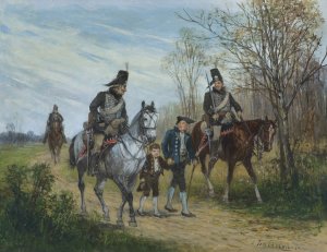 Jan Chełmiński, SPOTKANIE NA DRODZE, OK. 1875