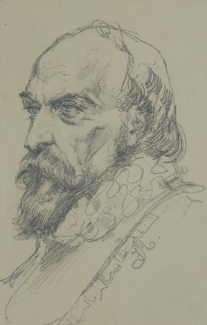 Jan Matejko, SZKIC MĘSKIEJ GŁOWY