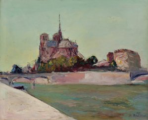 Włodzimierz Terlikowski, PARYŻ, WIDOK NA KATEDRĘ NOTRE-DAME, 1928