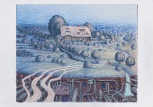 Jacek Yerka, POWRÓT NAD RANEM, 2023