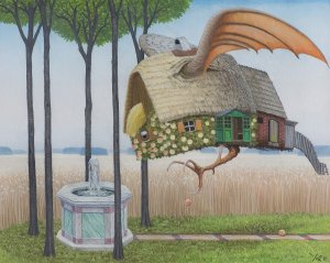 Jacek Yerka, DOMEK U ŹRÓDŁA, 2001