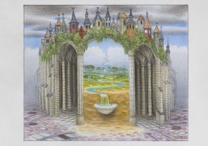 Jacek Yerka, ASPERSORIUM, 2024