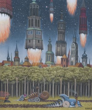 Jacek Yerka, PIELGRZYMKA NA MARSA, 2025