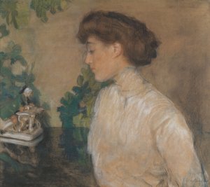Teodor Axentowicz, PORTRET ŻONY ARTYSTY, PRZED 1900