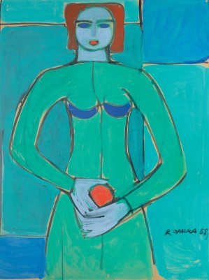 Roman Opałka, AKT Z POMARAŃCZĄ, 1958