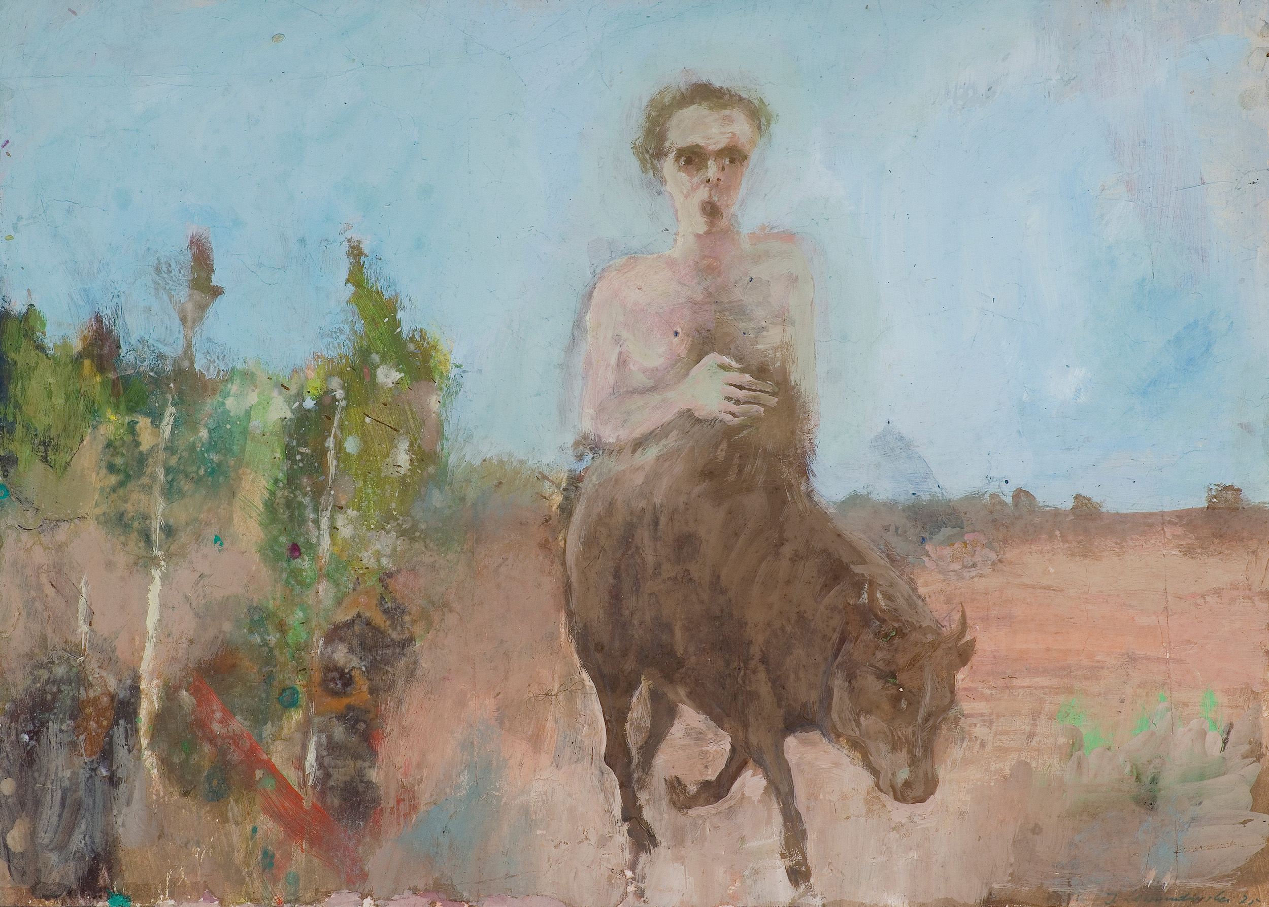 Janusz Lewandowski, CENTAUR, 1975, olej, papier Janusz Lewandowski, CENTAUR, 1975