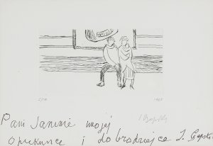 Józef Czapski, RODZINA, 1964, sucha igła, papier Józef Czapski, RODZINA, 1964