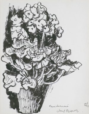 Józef Czapski, KWIATY W WAZONIE, 1973 [?]