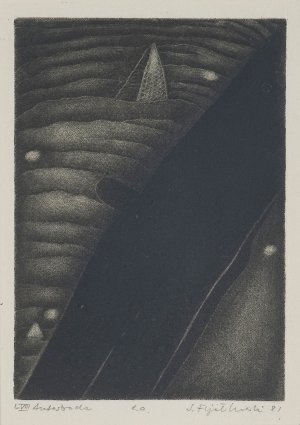 Stanisław Fijałkowski, LVIII AUTOSTRADA, 1981, litografia, papier Stanisław Fijałkowski, LVIII AUTOSTRADA, 1981