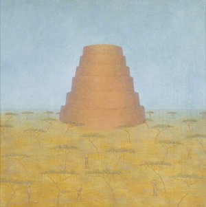 Mikołaj  Kasprzyk , WIEŻA, 1997, olej, płótno Mikołaj  Kasprzyk , WIEŻA, 1997