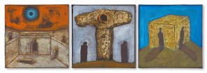 Wojciech Kopczyński, TRYPTYK, 1990, olej, płótno Wojciech Kopczyński, TRYPTYK, 1990