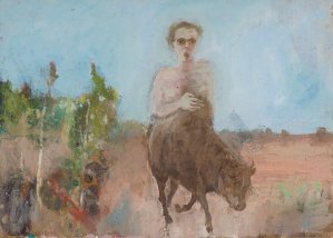 Janusz Lewandowski, CENTAUR, 1975, olej, papier Janusz Lewandowski, CENTAUR, 1975