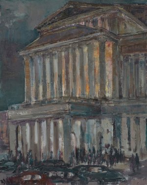 Bronisława Wilimowska, TEATR WIELKI, 1965, olej, płótno Bronisława Wilimowska, TEATR WIELKI, 1965