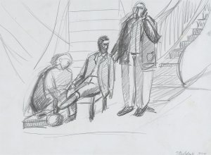 Jarosław Modzelewski, SZKIC DO OBRAZU „HILFE...", 2000