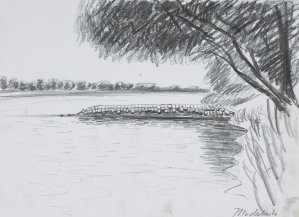 Jarosław Modzelewski, SZKIC DO OBRAZU „WISŁA. OSTROGA”, 2003