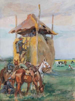 Wojciech Kossak, NA ZWIADZIE, 1917