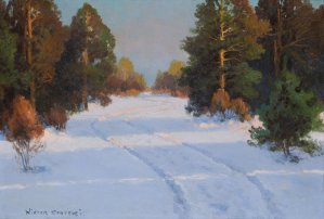 Wiktor Korecki, ZACHÓD SŁOŃCA W ZIMOWYM PEJZAŻU