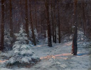 Michał Gorstkin Wywiórski, ZIMOWY LAS, OK. 1900