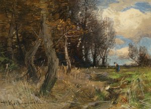 Roman Kochanowski, KOBIETA ZBIERAJĄCA CHRUST NA SKRAJU LASU