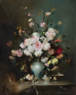 Endre Kompoczy-Balogh, KWIATY W PORCELANOWEJ WAZIE