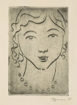 Tymon Niesiołowski, GŁOWA MŁODEJ DZIEWCZYNY, 1955