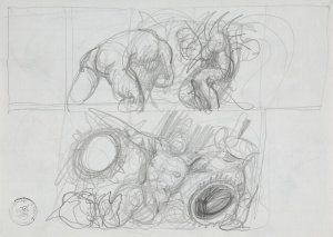 Franciszek Starowieyski, SZKICE POSTACI (RYSUNEK DWUSTRONNY)